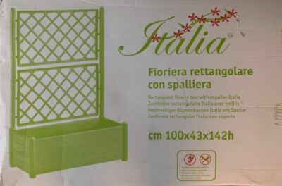 Stefanplast Rechteckige Harz blumenbetätige mit Kletterer Streumaschine 100x43x1