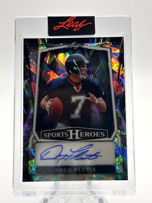 DOUG FLUTIE 2025 LEAF METAL SPORTS HEROES ENCASED AUTOGRAPH /35 BEARS PATRIOTS