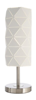 Decorative light Asterope linear white table lamp facets design office lamp E27
