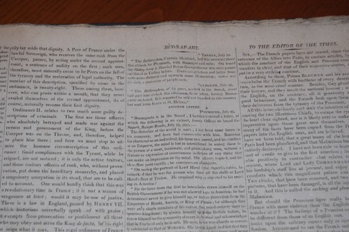 Napoleon Buonaparte Original Newspapers . Bound edition 1815 . 188 London Times - Picture 4 of 13