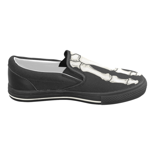 Men's Skeleton Foot Slip-on Skater Shoes - Gothic Skateboarding Sneakers - Picture 15 of 20