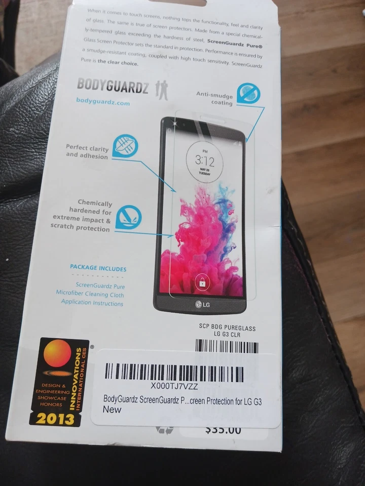 Bodyguardz Pure Tempered Glass Screen Protector for LG G3 Vigor - Image 4 of 4
