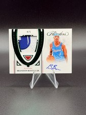 BRANDON BOSTON JR 2021-22 Panini Flawless GW Rookie Patch Autograph Emerald 4/5