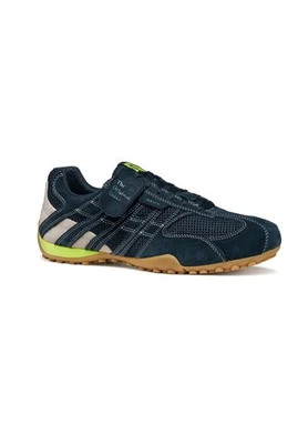 Geox U Snake Original A Sneakers En Cuir Pour Hommes U55MNA 02214 C4002 Navy - Photo 1/4