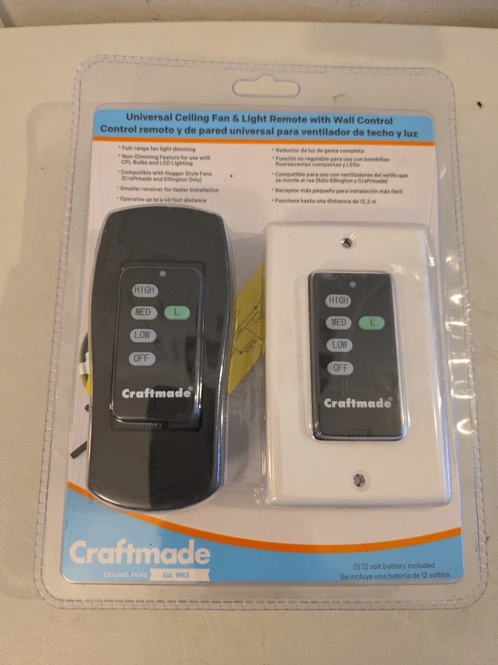 Craftmade Universal Intelligent Receiver/Hand Set/Wall Control - UCIPB-2000-2  - Image 2 of 4