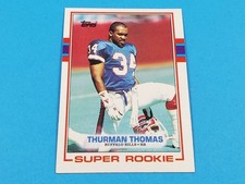 1989 TOPPS FOOTBALL #042 THURMAN THOMAS ROOKIE RC SHARP BEAUTIFUL COMB SHIP .15