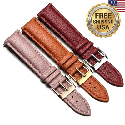 Genuine Leather Watch Band 12mm 14mm 16mm 18mm 20mm 22mm Watch Strap for Man Wom