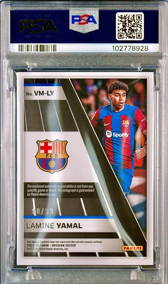 99 PSA 10 RPA Lamine Yamal 2023-24 Obsidian Orange Rookie RC Patch