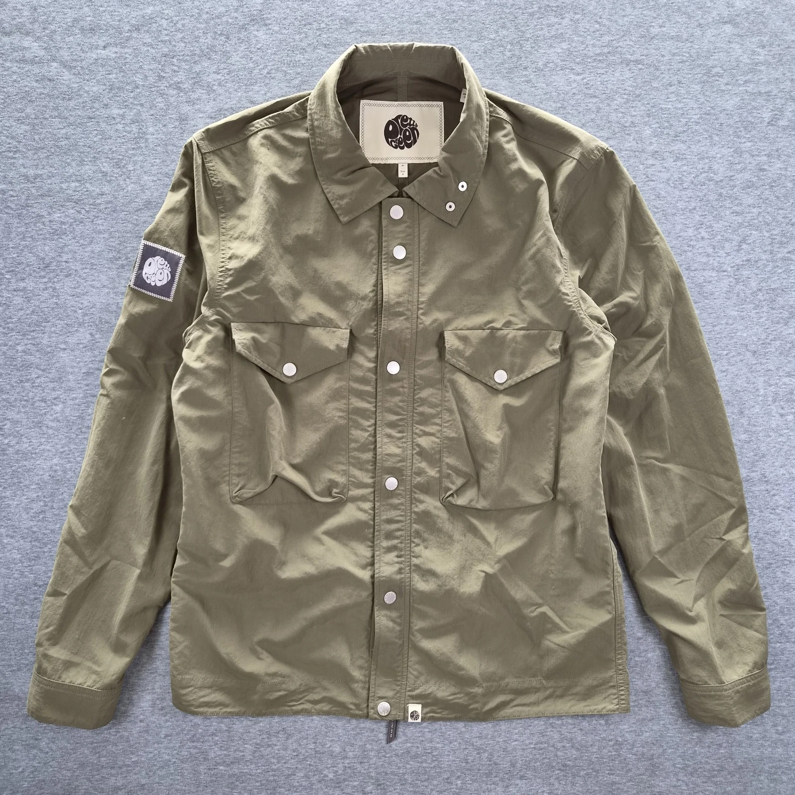 Pretty Green Field Jacket Mens Medium Green Field Military Lightweight Casuals