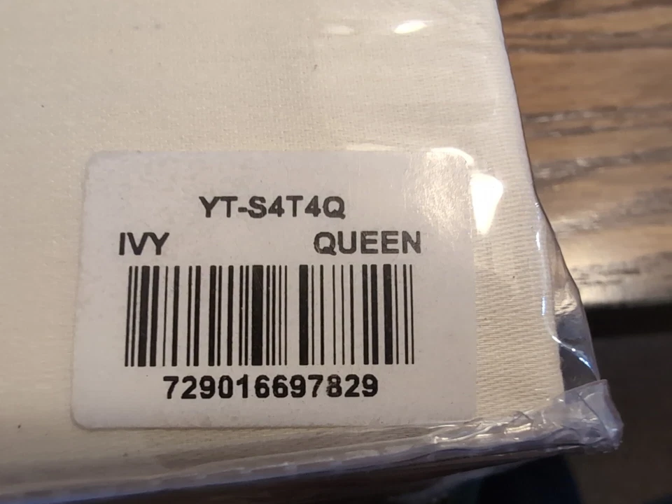 Juego de 4 sábanas Queen tejido satén algodón 400TC de Dwell Srudios - hiedra nueva Foto 2 de 3