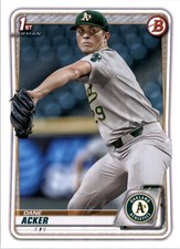 2020 Bowman Draft #BD8 Dane Acker - BB