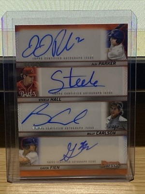 2025 Bowman's Best Quad Autograph Parker, Hall,  Carlson, Fien /25