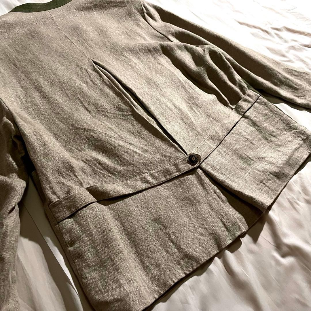 USED VINTAGE TYROLEAN PATCHWORK LINEN JACKET BY K… - image 17