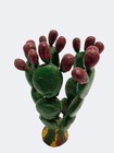 Mexican Folk Art Clay Cactus Sculpture Hand Painted Pottery Southwest Decor — photo 3