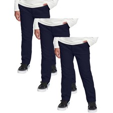 Galaxy Authentic 3 Pack Boy Stretch Slim Fit School Uniform Chino Pants