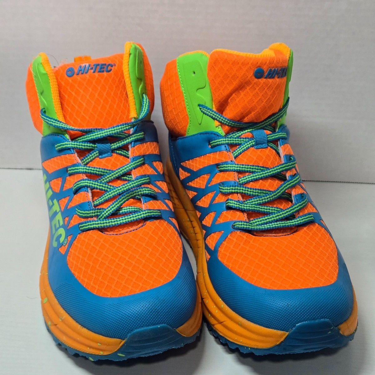Hi-Tec Mens Destructor Logo High Top Trail Hiking Shoes Sneakers
