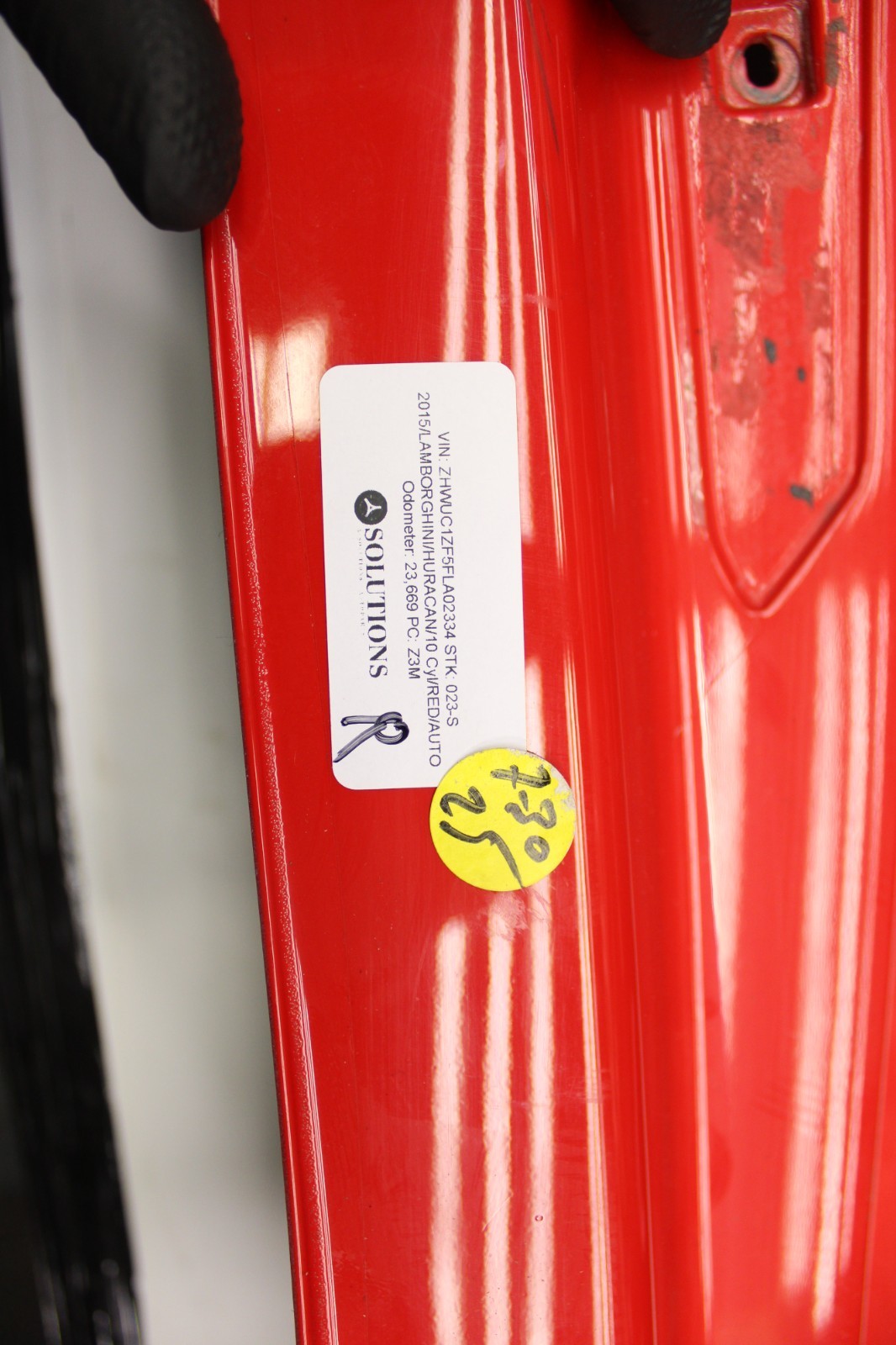 2015 LAMBORGHINI HURACAN LP610-4P PASSENGER SIDE ROCKER PANEL SIDE SKIRT OEM Z3M