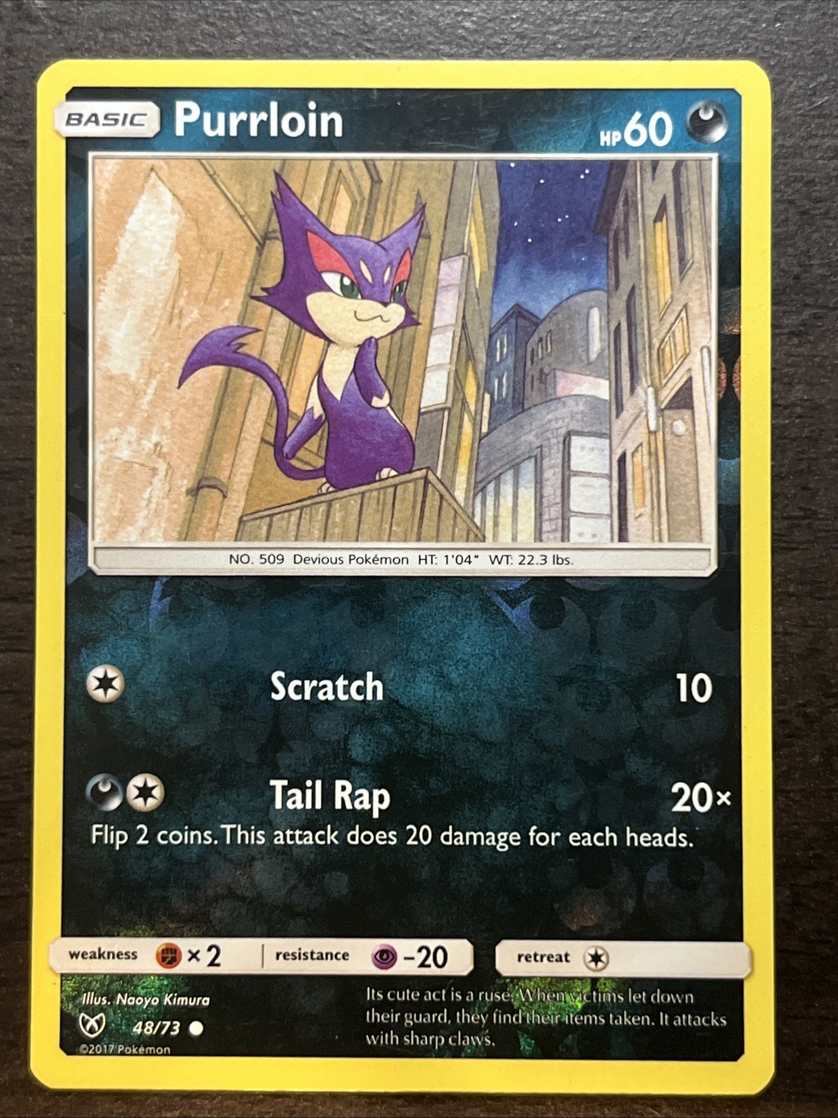 Purrloin 48/73 Shining Legends Reverse Holo