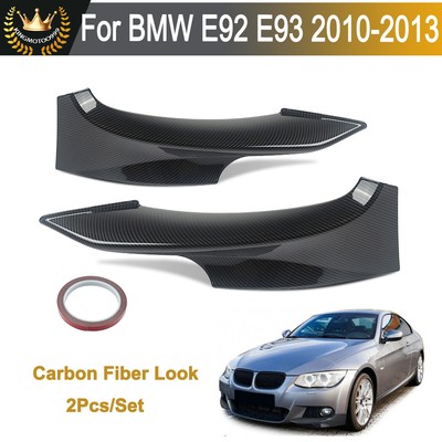 Front Side Splitter Corner Fins Carbon Color For BMW E92 E93 330i 335i 2010-2013