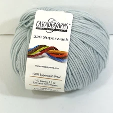 Cascade Yarns 220 Superwash Wool Color #1914 Alaska Sky 100g 3.5oz / 220yds 200m