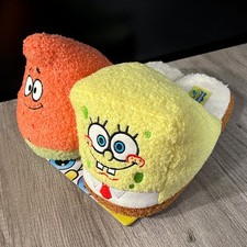Official Nickelodeon SpongeBob SquarePants Patrick Fuzzy Slippers L 9/10 NWT
