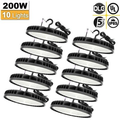 10ack 200W LED High Bay Light Dimmable Industrial Workshop Lamp 30000lm 5000K