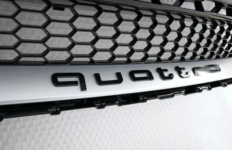 For Audi TT TTS 2015-2018 TTRS Style Silver ring Honeycomb Front bumper Grille - Image 4 of 4