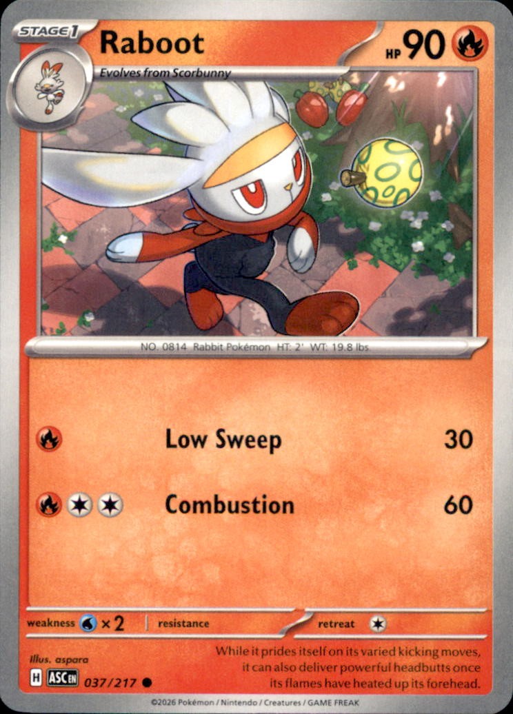 RABOOT 037/217 C POKEMON NM ASC