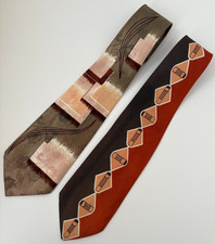 Vintage 40s 50s HABAND Neckties Ties Rayon