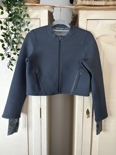 Sweaty Betty Size S Grey Scuba Cropped Zipped Jacket Grey Mark RRP 110