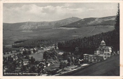 AK Brückenberg mit Schneekoppe, Panorama, gel. 1935 (3253A22)