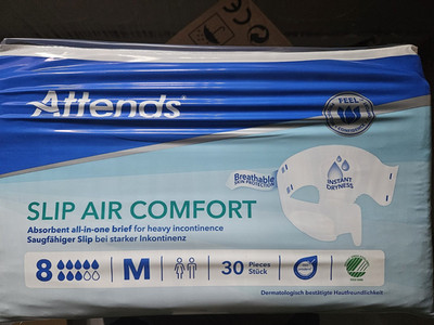 Attends Slip Air Comfort 8 Inkontinenzslips  120 Stk .                        
