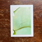 Original ACEO Artwork - Abstract Alcohol Ink Painting Pastel Green Gold Flow Art — photo 2