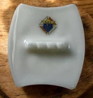 Vintage Knights Of Columbus Milk Glass Ashtray Circa 1960’s Carteret NJ