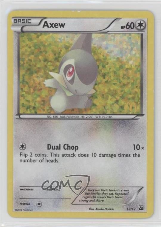 Axew Pokemon McDonald's Collection 2 Happy Meal Promo #12