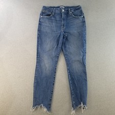 Good American Jeans Women's Sz 10/30 Blue Wash VTG Cotton Quality Indie Ankle