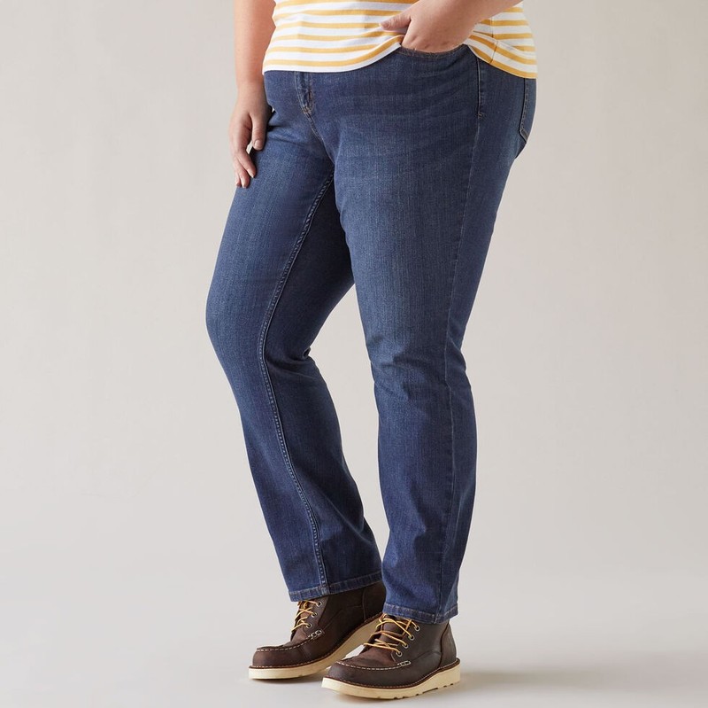 DULUTH TRADING CO Women's Plus Daily Denim Slim Leg Jeans 20W x 31