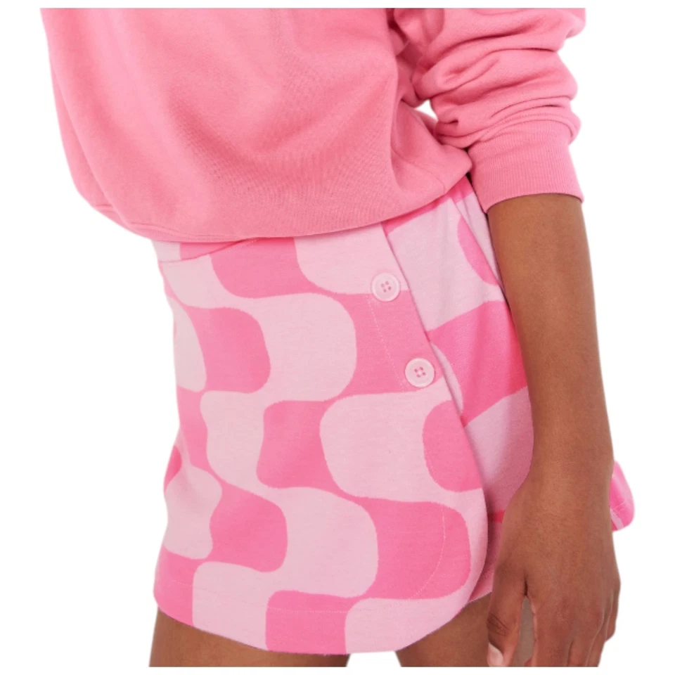 Old Navy Girls Pink Printed Wrap-Front Jacquard-Knit Skort for Girls - Image 3 of 4