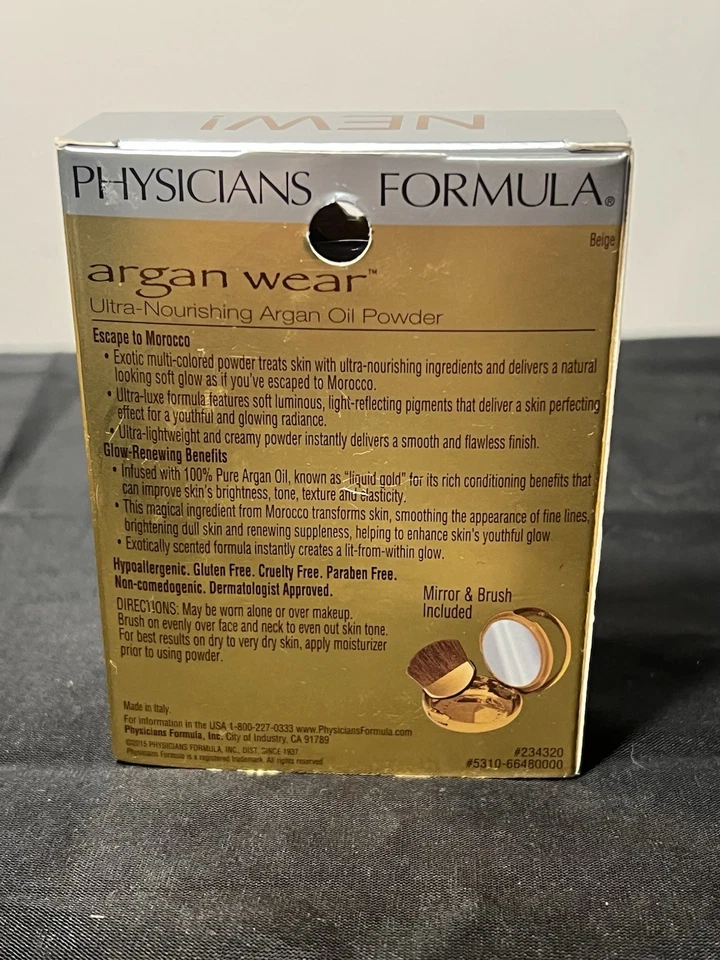 Physicians Formula Argan Wear Ultra-Nourishing Argan Oil Powder Beige 6648 NEW - Image 3 of 4