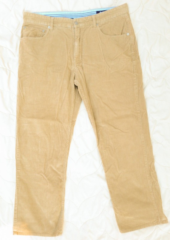 Cremieux Classics corduroy pants beige cream 36 waist, 28 inseam