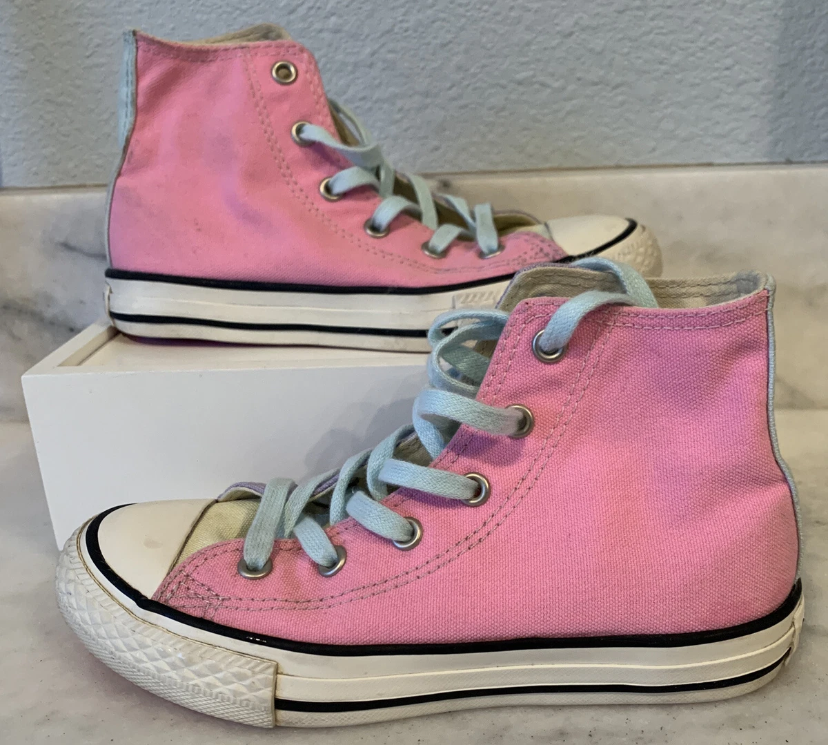 Converse Chuck Girls Colorblock 90s Throwback Purple Pink Yellow Hi | eBay