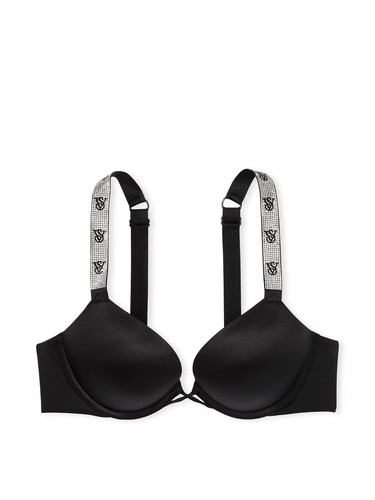 Neu Victoria's Secret Bombshell Add 2 Cups Glanz Träger BH 34B