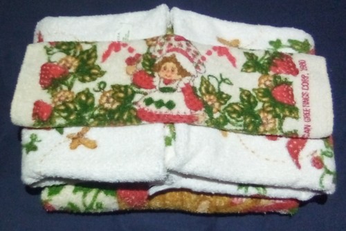 Vintage AGC 1980 - Erdbeer Shortcake 4-teiliges Handtuch-Set - Bild 14 von 14
