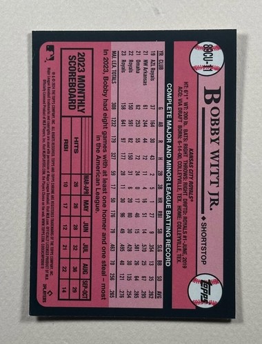 Bobby Witt Jr - 2024 Topps Chrome Update 1989 Anniv. #89CU-11 - Picture 2 of 2