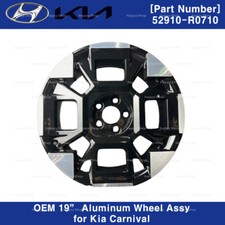 Genuine OEM 19" Aluminum Wheel Assy 52910R0710 for Kia Carnival 2022-2025