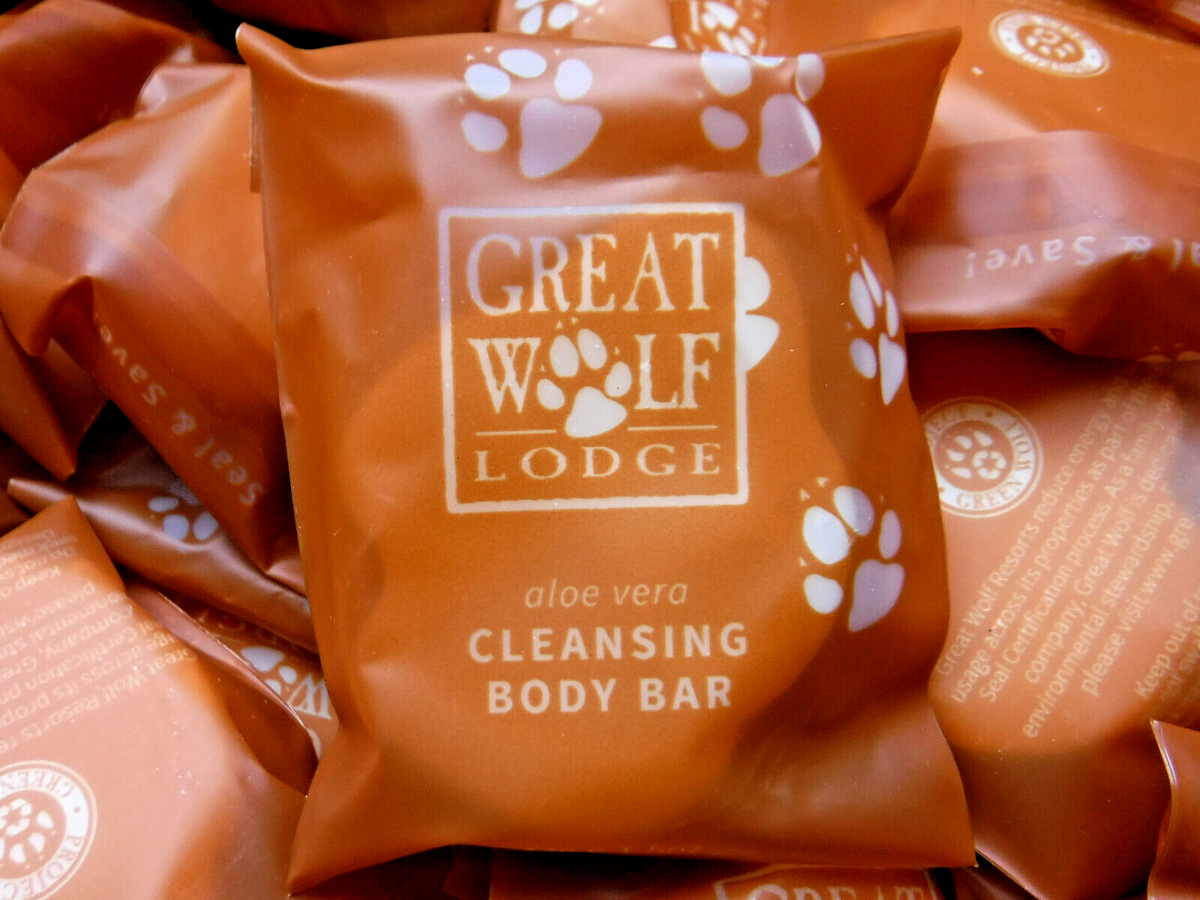50 Great Wolf Lodge Body Bar Soap Travel Hotel Size 1.5 oz Aloe Vera Paw  shape | eBay