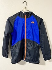 The North Face Jacket Youth Boy Large 14-16 Blue DRYVENT Hooded Rain Wind Coat