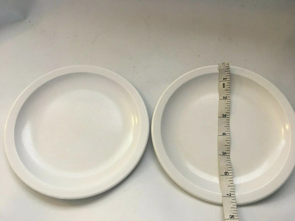 Vintage Texas Ware 2 Plates Melamine White Dishware Kitchen Ware - Image 3 of 4