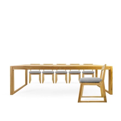 XXL Lounge- /Esstisch Xeda studio-THP  A-grade Teakholz 300×90×78 cm