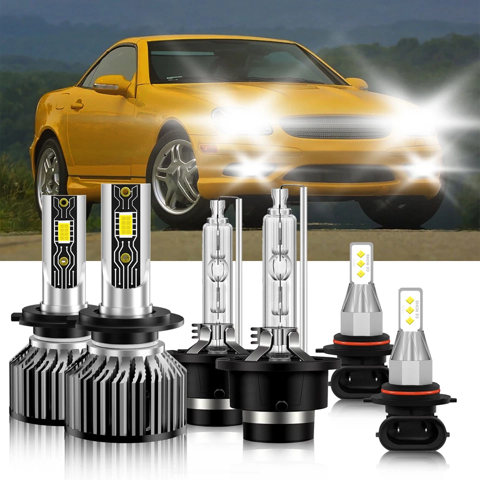 Para Mercedes-Benz SLK32 AMG 2002-2003 6x Faro LED HID haz alto + luz antiniebla Foto 2 de 4